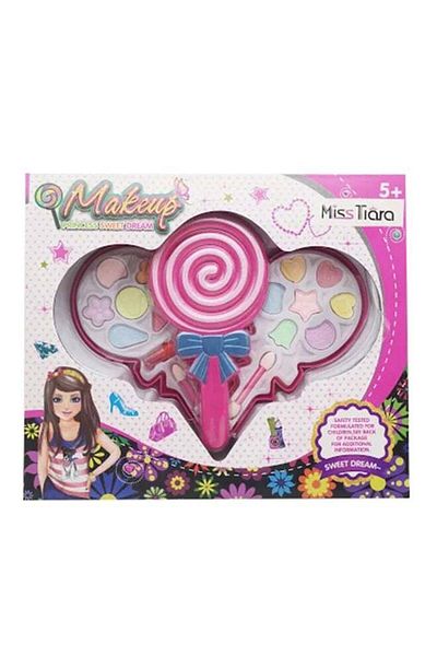 Toy Box Treasures Makeup Box Pretend Playtoy Set Princess Lollipop Makeup Kit Cosmetic Safe For Kids Children