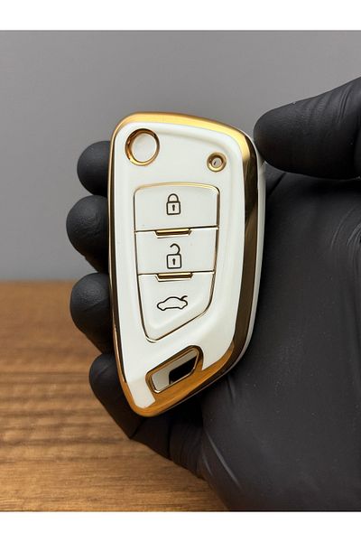Luxe Aksesuarr For Bmw Switchblade Kd and Flux Remote Case 3 Button Protect Key Controller Silicone Nano Case White Color