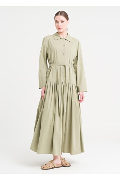 Armağan Sık Pileli Kemerli Elbise