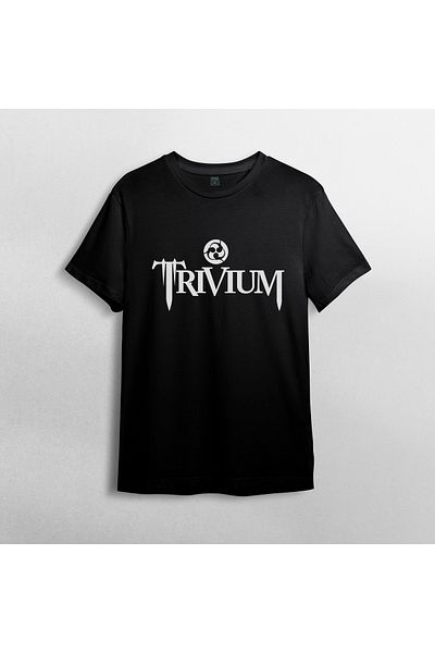 Pixxa Trivium Unisex 100% Cotton Crew Neck T-Shirt Model 2