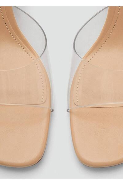 MANGO Woman Vinil dolgu topuklu sandalet