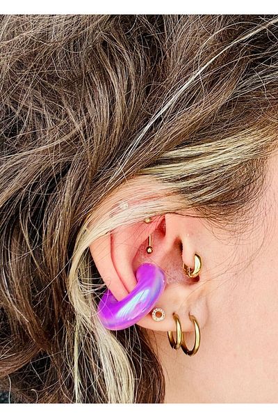 Markiz Takı Colorful Compression Cartilage Earrings 3 cm