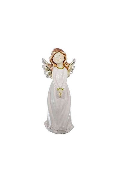 Strend Pro Christmas decoration, ceramic, angel with wings, 19x45 cm
