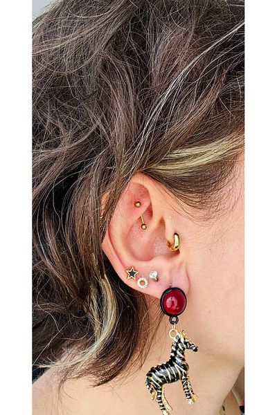 Markiz Takı Brand Zebra Earrings