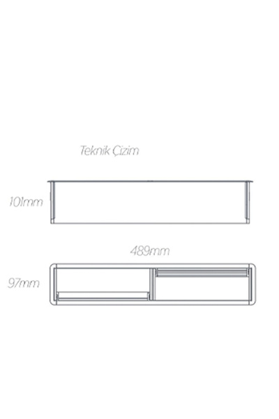 ksidesign Masa Üstü Çift Taraflı Priz Kutusu Alüminyum 16 Modül