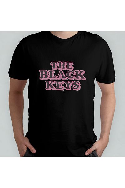 Pixxa The Black Keys Unisex 100% Cotton Crew Neck T-Shirt Model 2