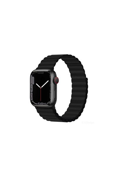 Devia Apple Watch Strap 42mm / 44mm / 45mm Devia Deluxe Series Sport 3 Silicone Magnet Black