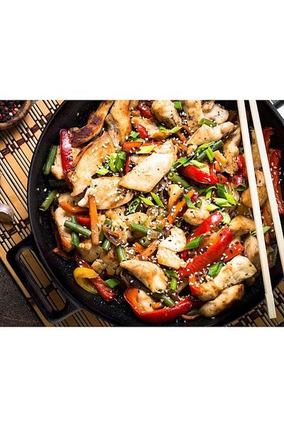 Perfect Home Cast iron wok, 30x10 cm, Perfect Home