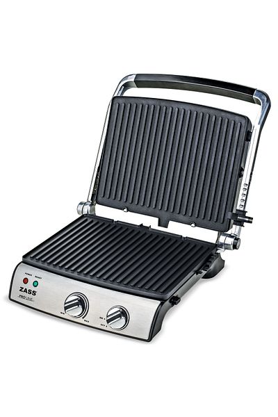 Zass Grill & Panini Chef Zass ZPG 02, Stainless Steel, 2000W, Non-stick grill Plate 29x23 cm
