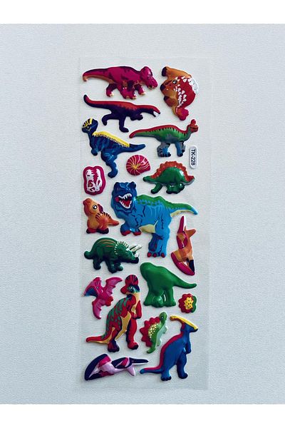 Mielibon 3D Embossed Dinosaur Sticker Set |   6's