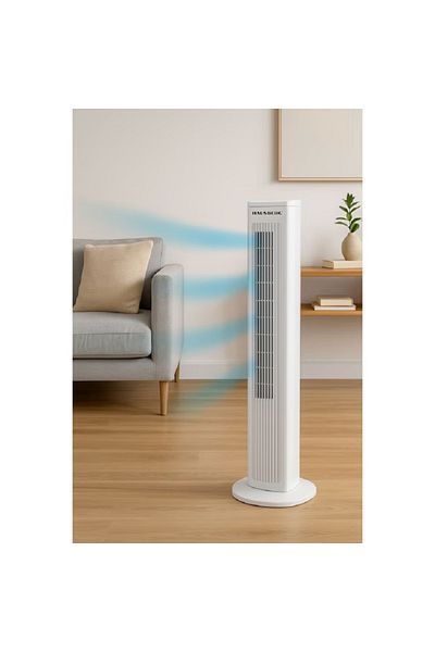 Hausberg Digital Tower Fan with Remote Control, 55W, 3 Speeds, 41 Inch, Timer, LED, Fragrance Diffuser