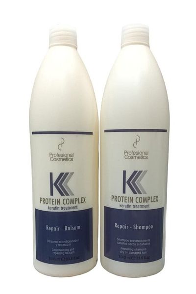 Professional Cosmetics Intensive Care Shampoo and Conditioner Set with Protein Formula - White - 2 x 1000 ml