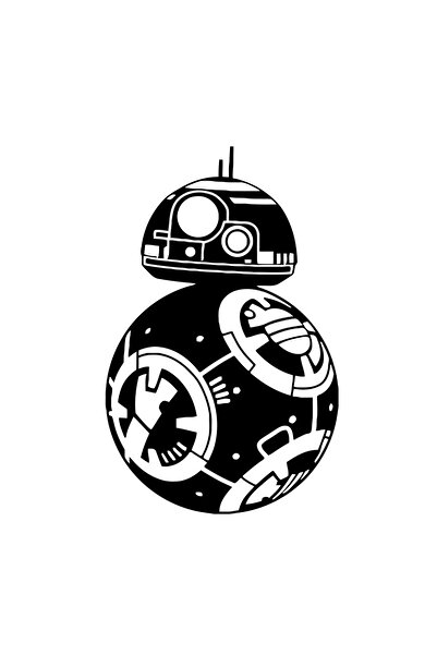 INOVATIX Set de 8 piese, autocolant Star Wars BB8, INOVATIX®. 6 cm