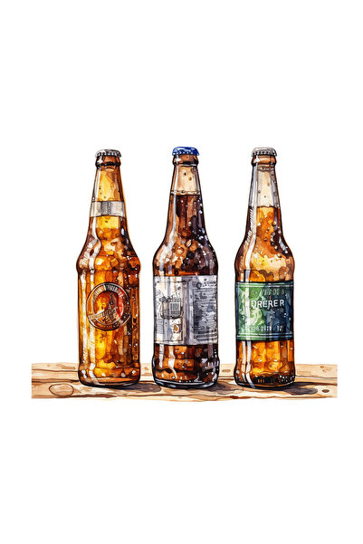 INOVATIX Set de 8 autocolante pentru sticle de bere, INOVATIX®. 6 cm