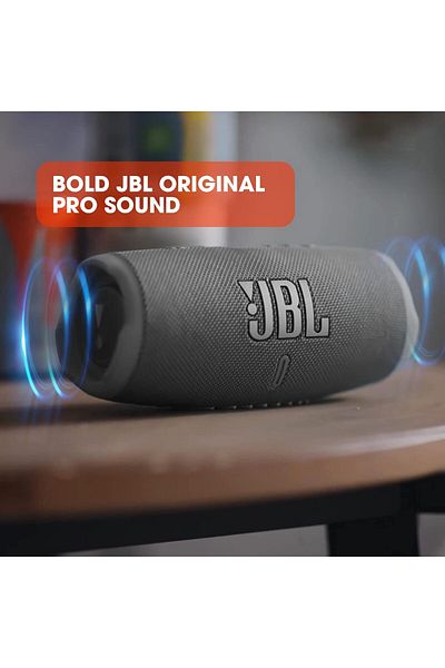 JBL Charge 5 BT Speaker With Deep Bass, Ip67 Waterproof And Dustproof, Built-In Powerbank, In Black