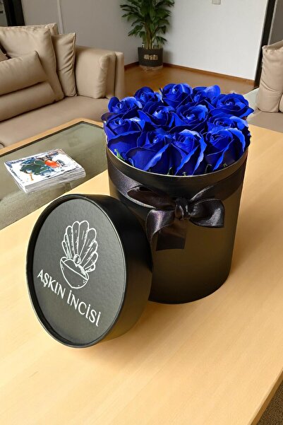Aşkın İncisi هدية خاصة للحبيب، علبة ورد معطرة مكونة من 12 قطعة، زهرة هدية زرقاء لأعياد ميلاد الأم المحبوبة