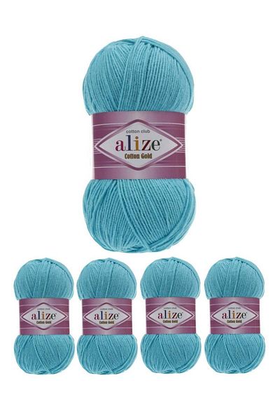 Alize Original Turkish Alize Cotton Gold Threads, 5 Pieces