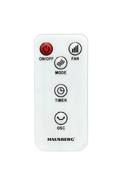 Hausberg Digital tower fan, 55W, 45 inch, 3 speeds, 24h timer, LED, oscillation, remote control, white