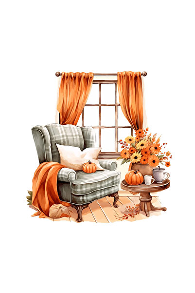 INOVATIX Set de 8 piese, autocolant pictură toamnă Ella, INOVATIX®. 6 cm