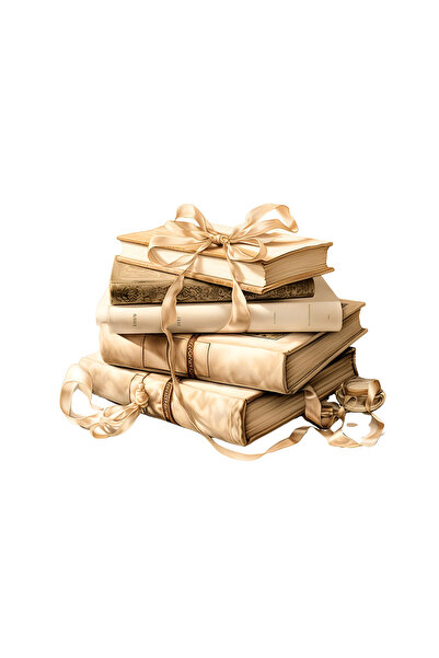 INOVATIX Set of 8, Sticker Stack of books with bow, INOVATIX®. 6 cm