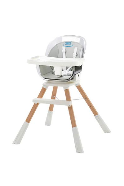 Smart Vibe Scaun de Masa cu rotire 360° KinderVIBE®, 6 Luni +, Multifunctional si Stabil, Tavita Dubla Detasa