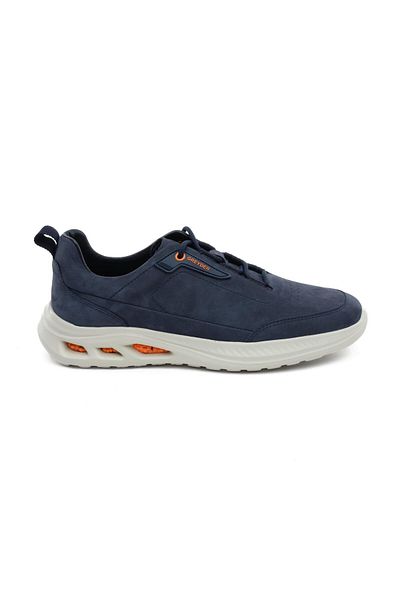Greyder 18412 Navy Blue Genuine Leather Men's Sports Shoes