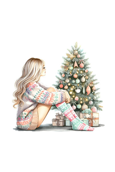 INOVATIX Set de 8 autocolante cu imagine de Crăciun Calliope, INOVATIX®. 6 cm