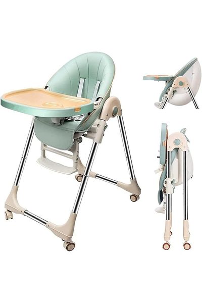 Smart Vibe Scaun de Masa Pliabil 5 in 1 KinderVIBE®, 6 Luni +, Mint Green