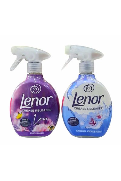 lenor Set 2 x Spray parfumat pentru tesaturi, Lenor, Spring Awakening, 500 ml, Spray parfumat pentru tesat