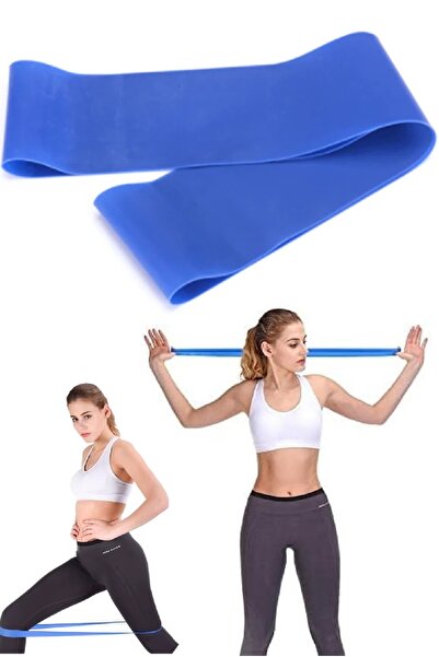 GUS Company 60 CM Pilates Jimnastik Egzersiz Yoga Direnç Bandı (Mavi - Hafif)...