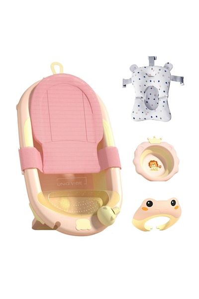 UNIQVIBE Set Complet Cadita bebelusi XL pliabila cu pernuta UniqViBE®, Termometru incorporat, Cana pentru cl