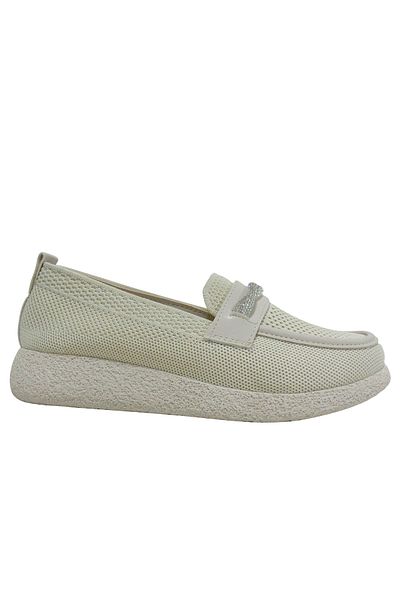 Ventes Beige Cream Diamond Stone Comfort Anatomical Shoes