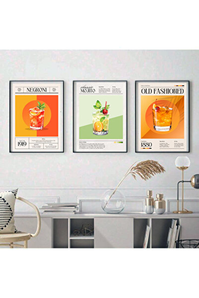 POSTER 3 lü Kokteyl Poster