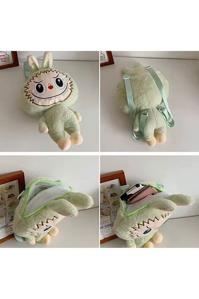happystoretr Labubu cartoon doll large capacity backpack portable girl outing fashion bag