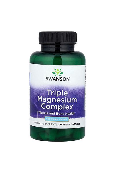 SWANSON , Triple Magnesium Complex, 400 mg, 100 Vegan Capsules