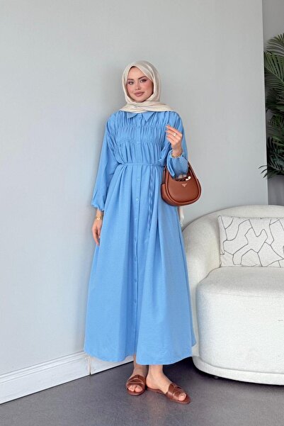 Hazamoda فستان Semiz Gipeli باللون الأزرق الفاتح