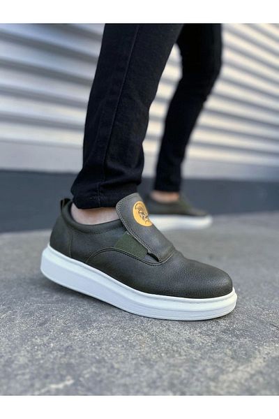TB Terzi Bey Tb161 Hippo Laceless Skin Men's Casual Sneaker Shoes Cbt - Khaki