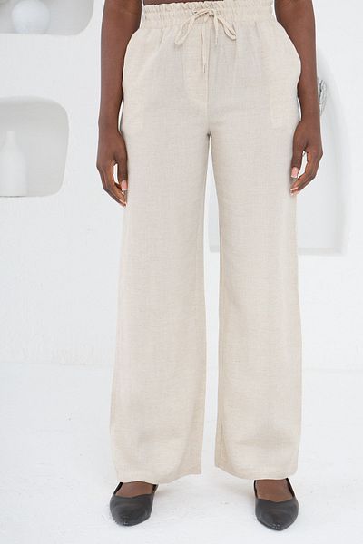 MİA NOURA Women's Weaving Is Made from 50% Linen 50% Viscos Fabric