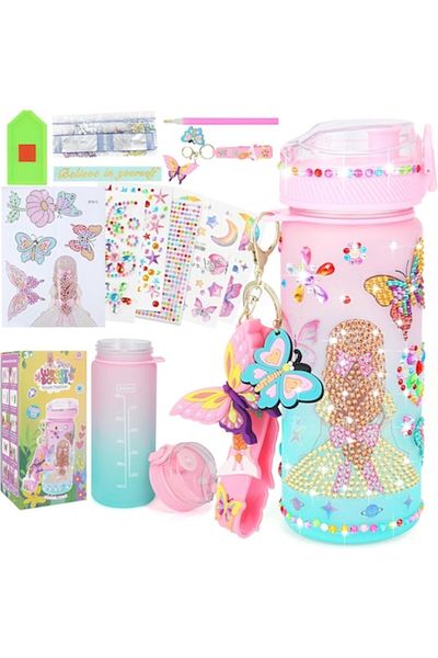 Smart Vibe Craft Set: Children's Water Bottle with 3D Keychain KristalKiD™