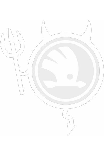 Image Car sticker, IMAGE, Dracusor SKODA, white, 19 x 21 cm