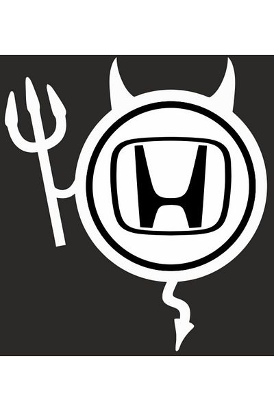 Image Car sticker, IMAGE, Dracusor HONDA, white, 19 x 21 cm