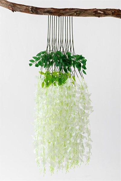 OGWANTO 12'li Beyaz Sarkan Akasya Yapay Çiçek – Düğün, Nişan, Söz, Arka Fon ve Masa Dekoru