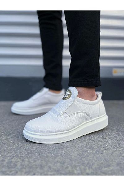 TB Terzi Bey Tb161 Hippo Laceless Skin Men's Casual Sneaker Shoes Cbt - White