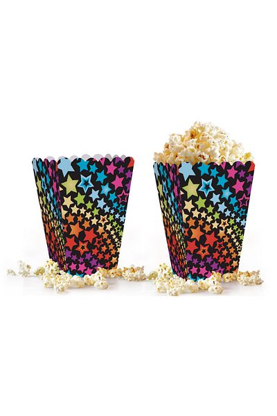 ALPJOY Popcorn Box 8-Piece -Colorful Stars-