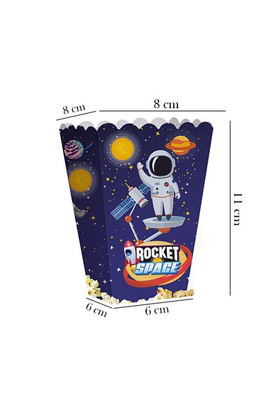 ALPJOY Popcorn Box 8-Piece -Rocket Space-
