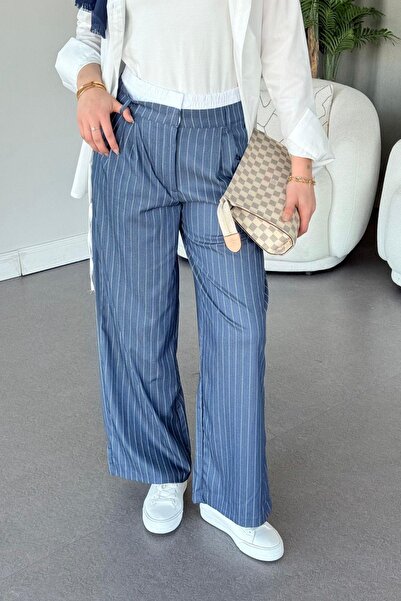 Hazamoda Brsk Striped Trousers Blue
