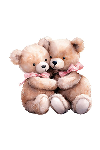 INOVATIX Set de 8 autocolante de Ziua Îndrăgostiților cu ursuleți îmbrățișând...