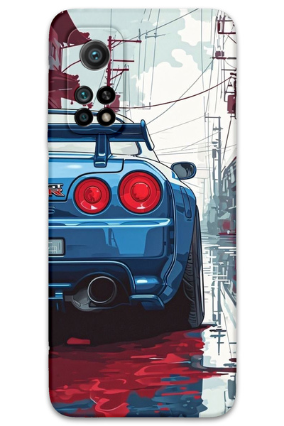 Gramaphone Xiaomi Mi 10T Pro Uyumlu Araba Desenli Telefon Kılıfı + Ekran Koruyucu - 5761