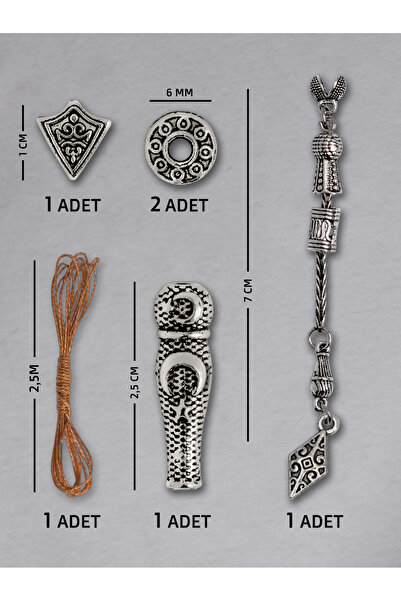 Mihra Takı Tasarım طقم شرابة مربع واحد قطعة واحدة – حجر طبيعي |   إيبوكسي أنيق ومتين لصنع المسبحة والمجوهرات