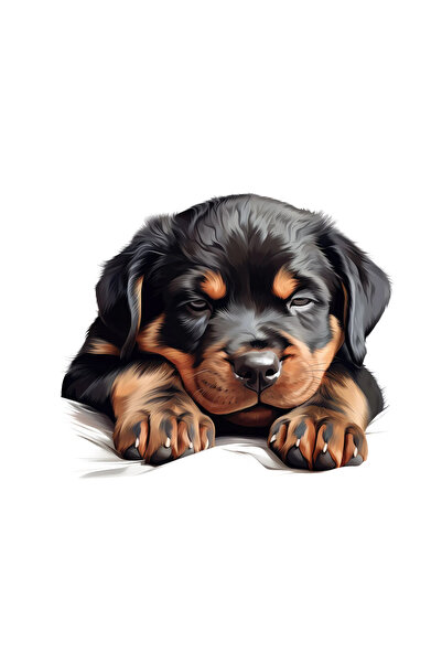 INOVATIX Set de 8 piese, autocolant Rottweiler, INOVATIX®. 6 cm